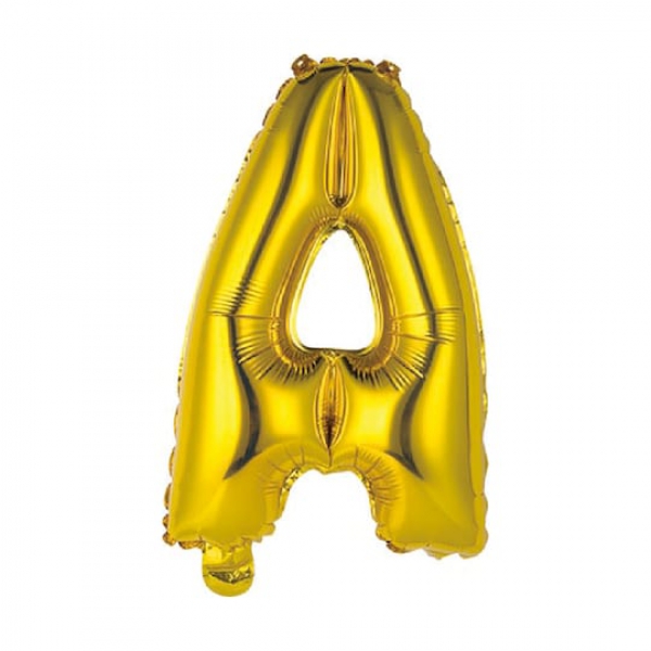 Gas balloon - letter A gold Resim 2