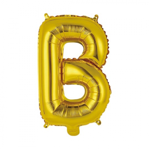 Gas balloon - letter B gold Resim 1