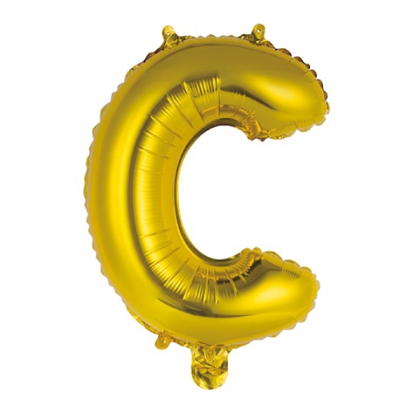 Gas balloon - letter C gold Resim 2
