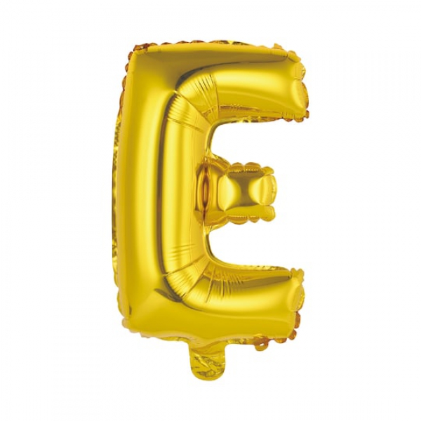 Gas balloon - letter E gold Resim 1