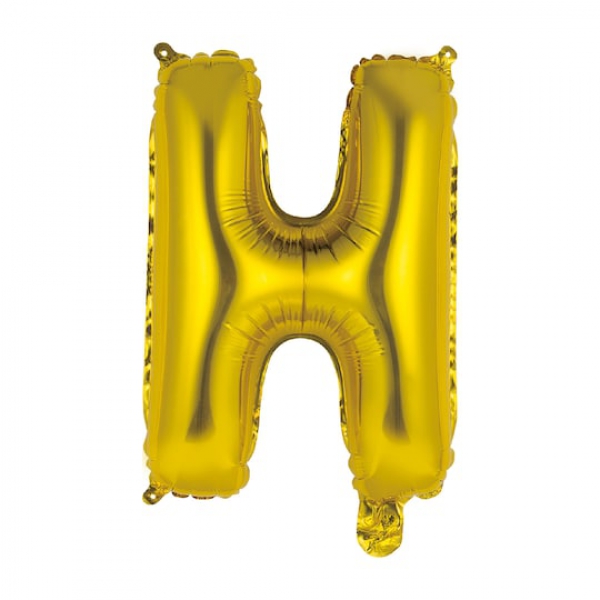 Uçan harf balon - H harfi altın Resim 2