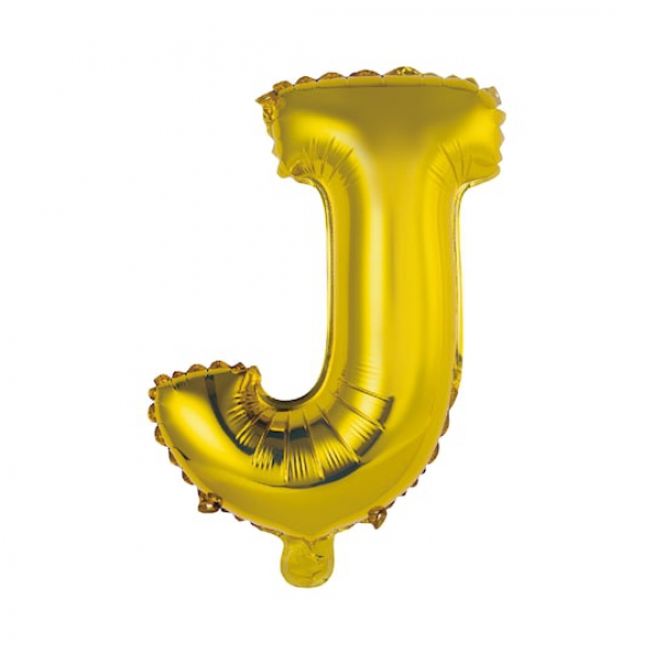 Gas balloon - letter J gold Resim 2