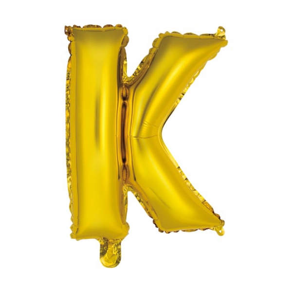 Gas balloon - letter K gold Resim 2