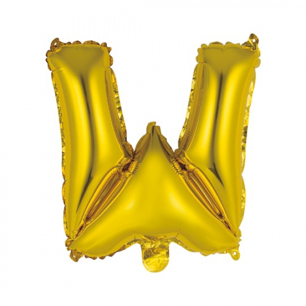 Gas balloon - letter W gold Resim 1