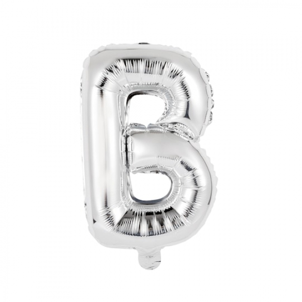 Gas balloon - letter B silver Resim 2