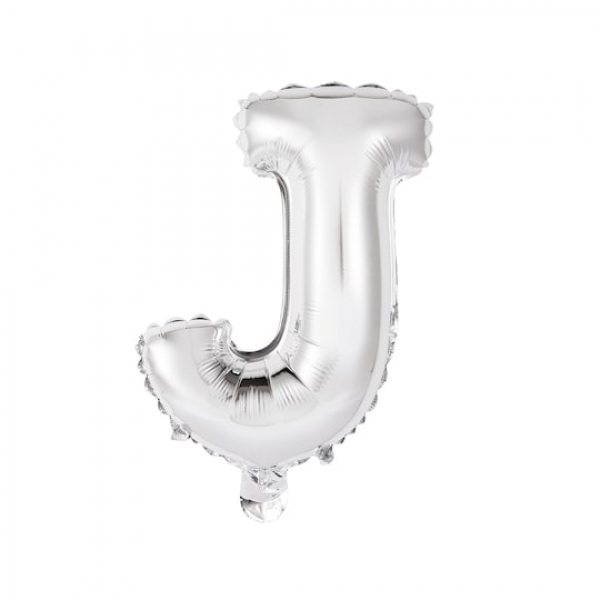 Gas balloon - letter J silver Resim 2
