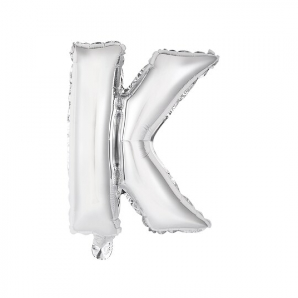 Gas balloon - letter K silver Resim 2