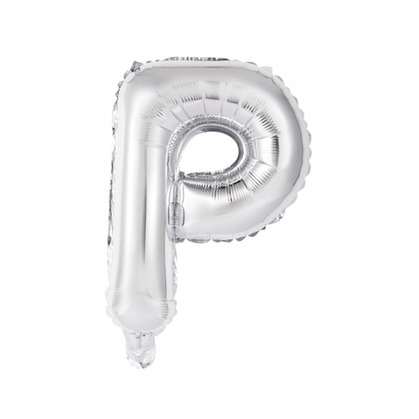 Gas balloon - letter P silver Resim 2