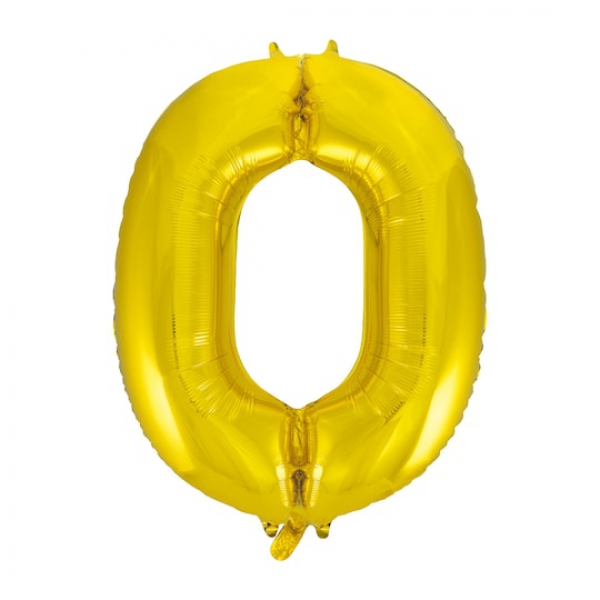 Gas balloon - number 0 gold Resim 1
