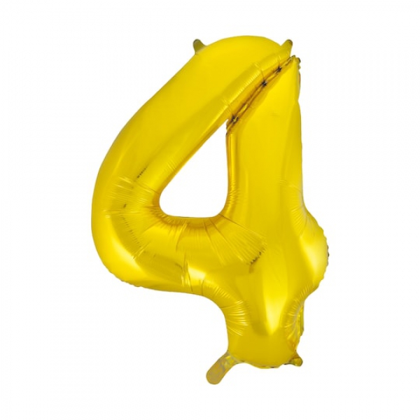 Gas balloon - number 4 gold Resim 1