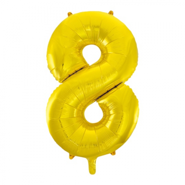 Gas balloon - number 8 gold Resim 2