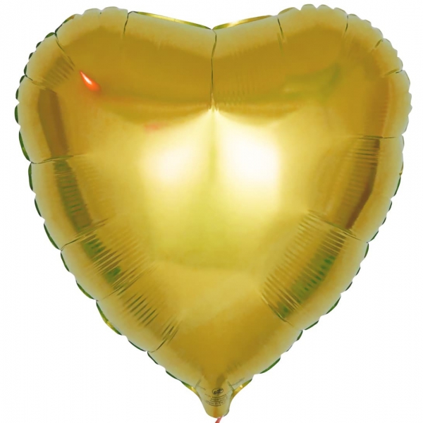 Helium heart balloon - gold Resim 2