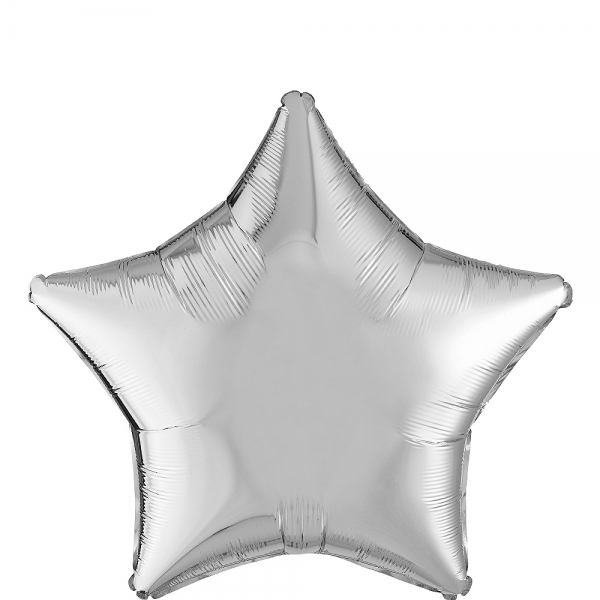 Helium star balloon - silver Resim 1
