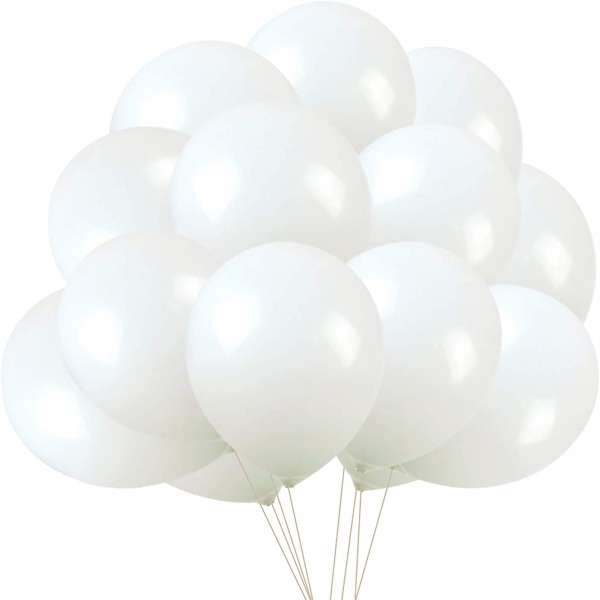 Chrome balloons - white Resim 2