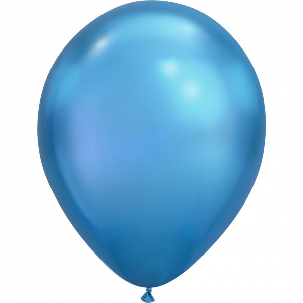 Chrome balloons - blue Resim 1