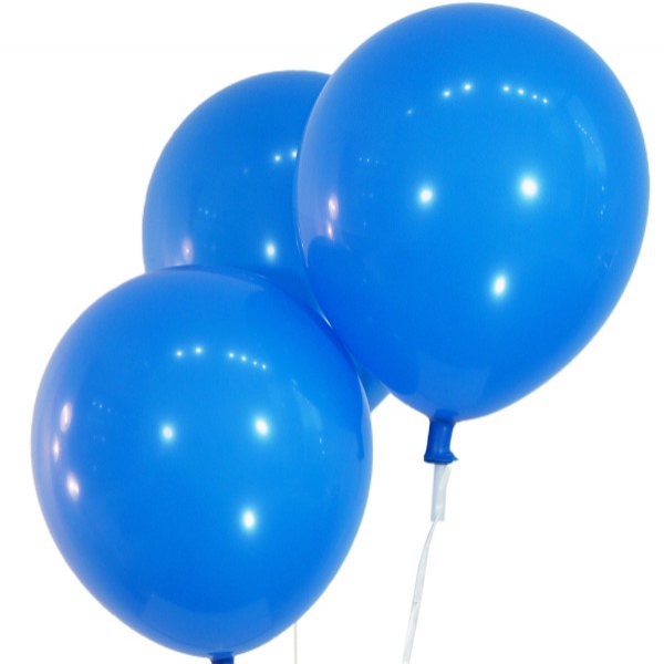 Chrome balloons - blue Resim 2