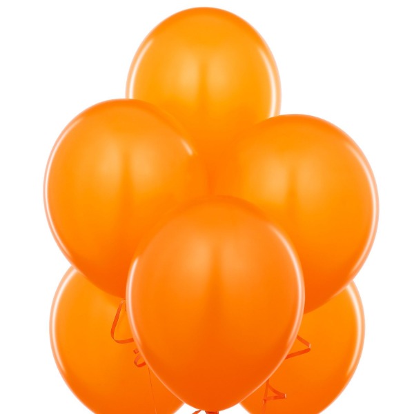 Chrome balloons - orange Resim 2