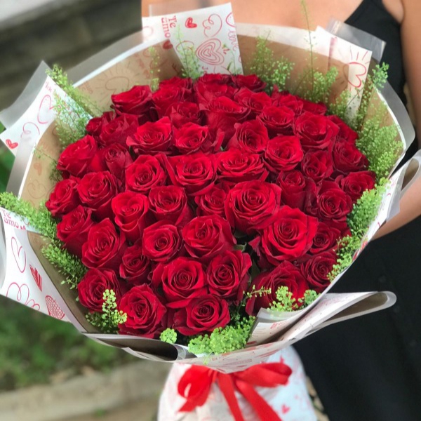 41 Red Roses Bouquet Resim 1