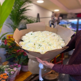 Antalya Florist Bouquet of 51 white roses