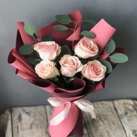  Antalya Flower Delivery Pink Roses Bouquet