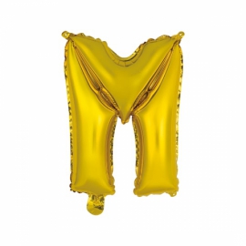  Цветок в Анталия Гелиевый воздушный шар - буква M золотая