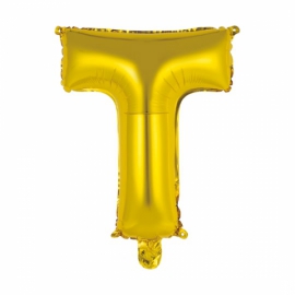  Antalya Blumenbestellung Folie Brief Luftballon - Buchstabe T gold