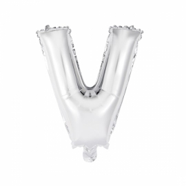 Antalya Çiçekçi Uçan harf balon - V harfi gümüş