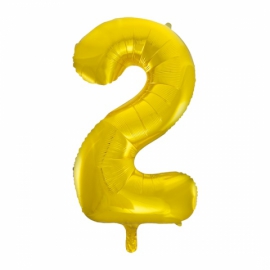  Цветок в Анталия Гелиевый воздушный шар - цифра 2 золотая
