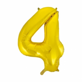  Цветок в Анталия Гелиевый воздушный шар - цифра 4 золотая