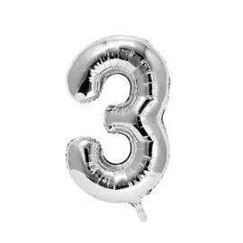  Antalya Florist Gas balloon - number 3 silver