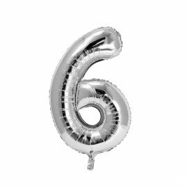 Antalya Çiçekçi Uçan rakam balon - 6 gümüş