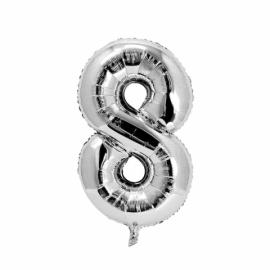  Antalya Florist Gas balloon - number 8 silver