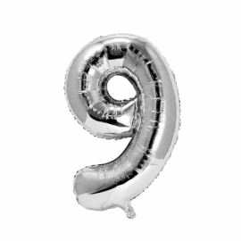  Antalya Florist Gas balloon - number 9 silver