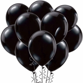  Antalya Flower Delivery Chrome balloons - black
