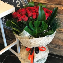  Заказ цветов в Анталия Букет из 41 импортной красной розы